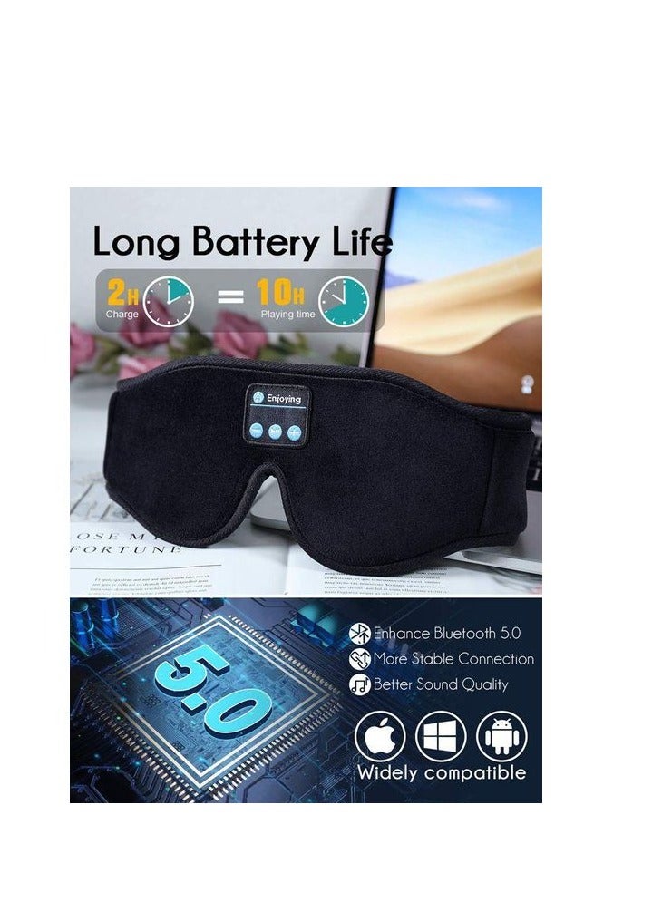 M MIAOYAN Bluetooth Headphones Headphones Wireless Music Gang Sport Headband Sleeping Music Eye Mask - Image 3