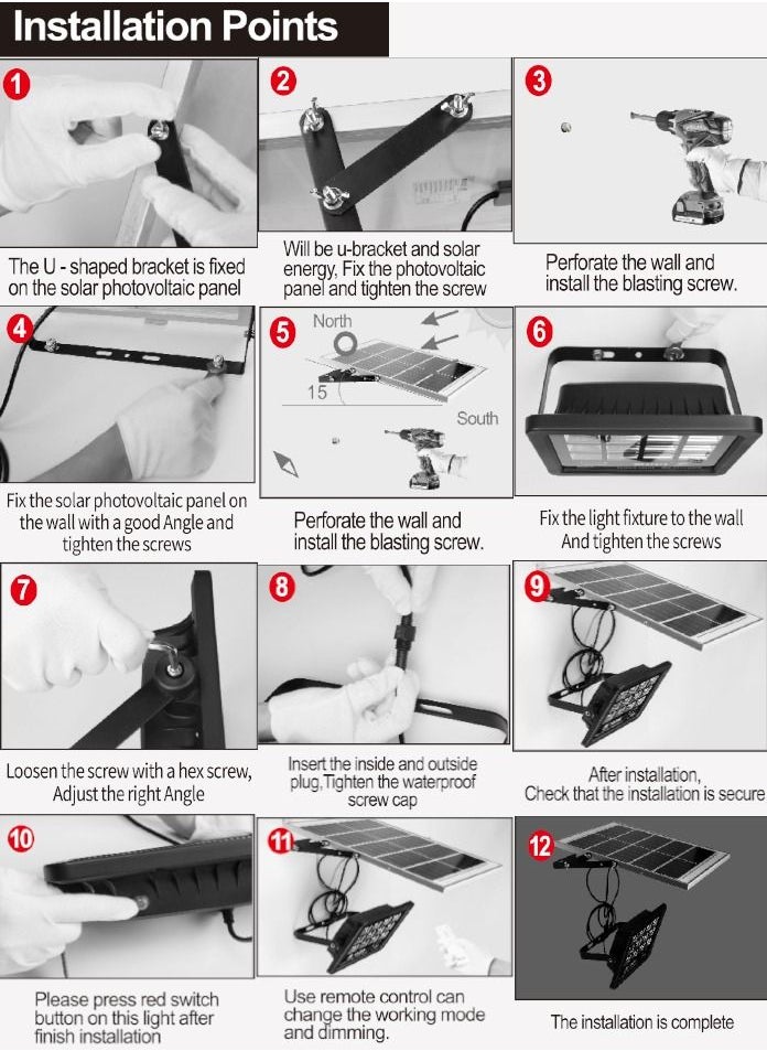 MODI - Waterproof Solar Flood light with Remote - Image 1