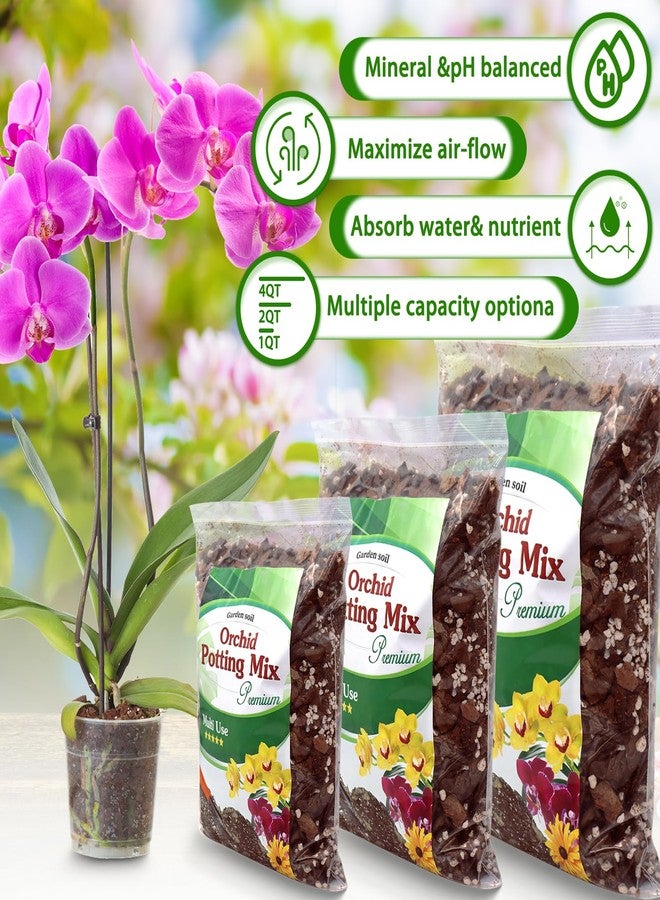POLIUMB Orchid Potting Mix,Premium Orchid Bark Potting Mixture of Pine Bark,Perlite & Coco Peat Enhanced Drainage and Ventilation,Ideal for Repotting and Growing Indoor Plants Dendrobiums,Phalaenopsis,1QT - Image 5