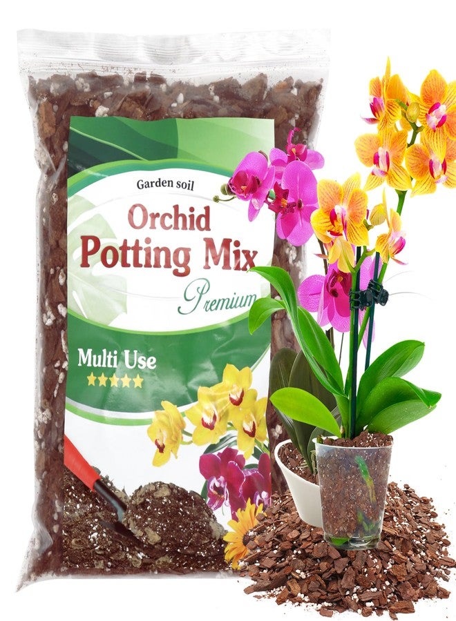 POLIUMB Orchid Potting Mix,Premium Orchid Bark Potting Mixture of Pine Bark,Perlite & Coco Peat Enhanced Drainage and Ventilation,Ideal for Repotting and Growing Indoor Plants Dendrobiums,Phalaenopsis,1QT - Image 1