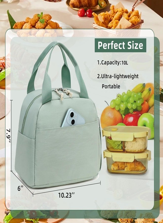 LEDAOU Lunch Box for Women Insulated Lunch Bag Corduroy Lunch Tote Bags Leakproof Cooler Lunch Case for Travel Work Picnic - Image 5