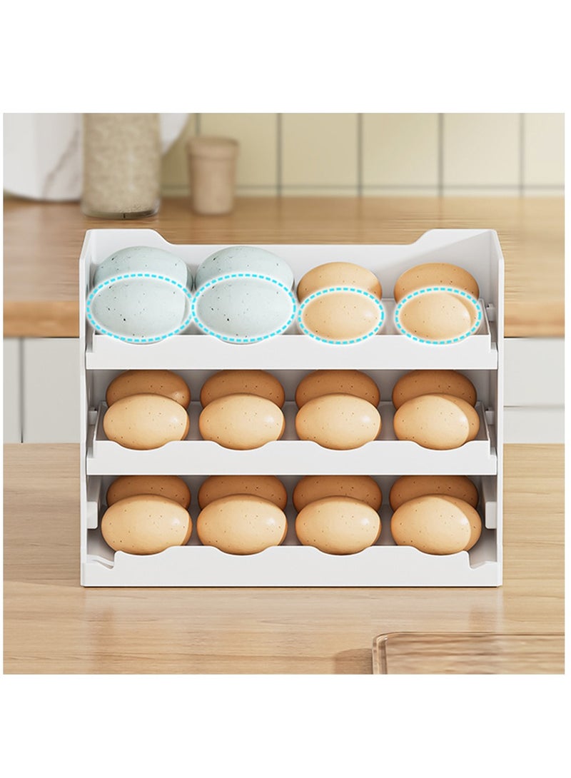 Arabest Egg Container for Refrigerator,Egg Cartons for Fridge Organizer,Stackable Storage Bins for Egg Holder,Plastic Egg Drawer (3 Layer, 24 Count) - Image 5