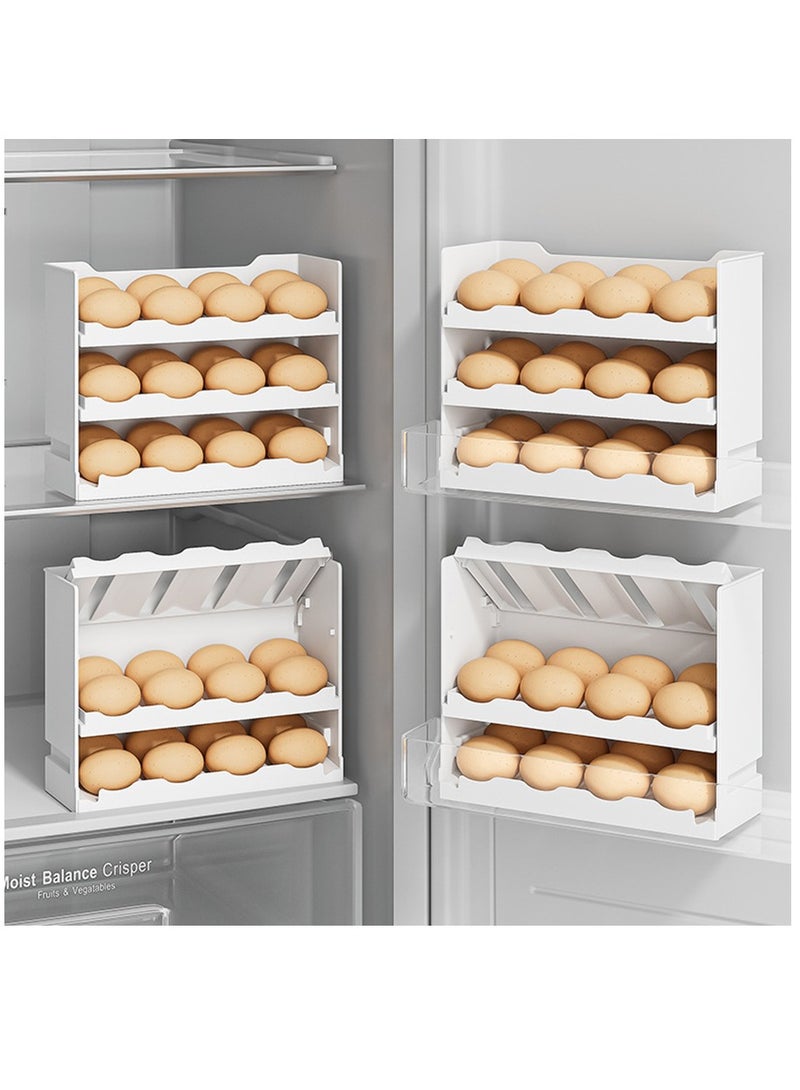 Arabest Egg Container for Refrigerator,Egg Cartons for Fridge Organizer,Stackable Storage Bins for Egg Holder,Plastic Egg Drawer (3 Layer, 24 Count) - Image 4