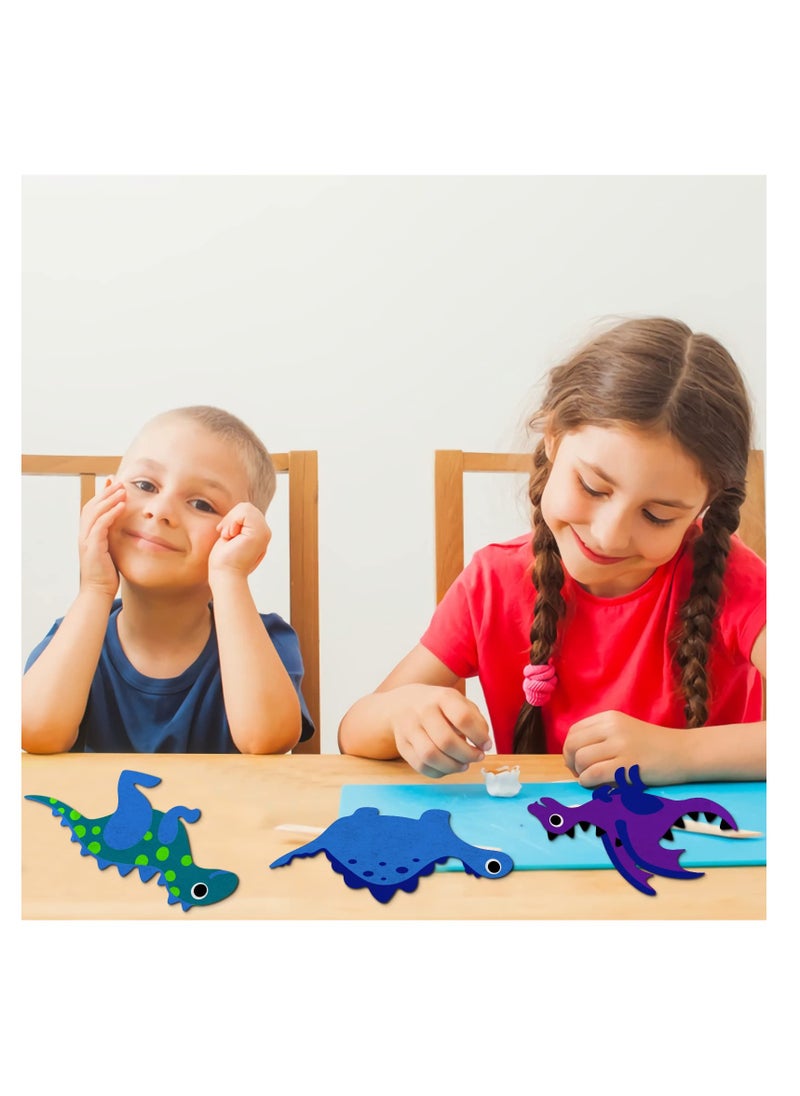 SYOSI 41 Pcs Dinosaur Flannel Felt Board Stories 3.5 Ft Wall Hanging Kit Birthday Gift Classroom Activity Kits Early Learning Interactive Play Kits  - Image 3