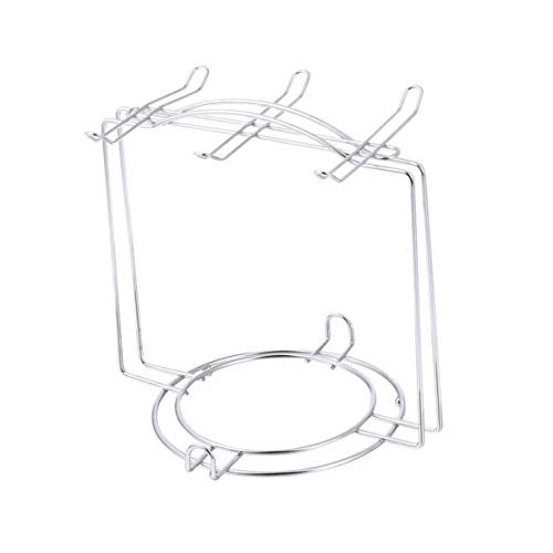 OSALADI Stainless Steel Cup Plate Organizer Rack for Kitchen Cabinet and Countertop Vertical Coffee Mug Holder for 4 Cups and 6 Plates Space Saving Kitchen Counter Shelf Organizer - Image 1