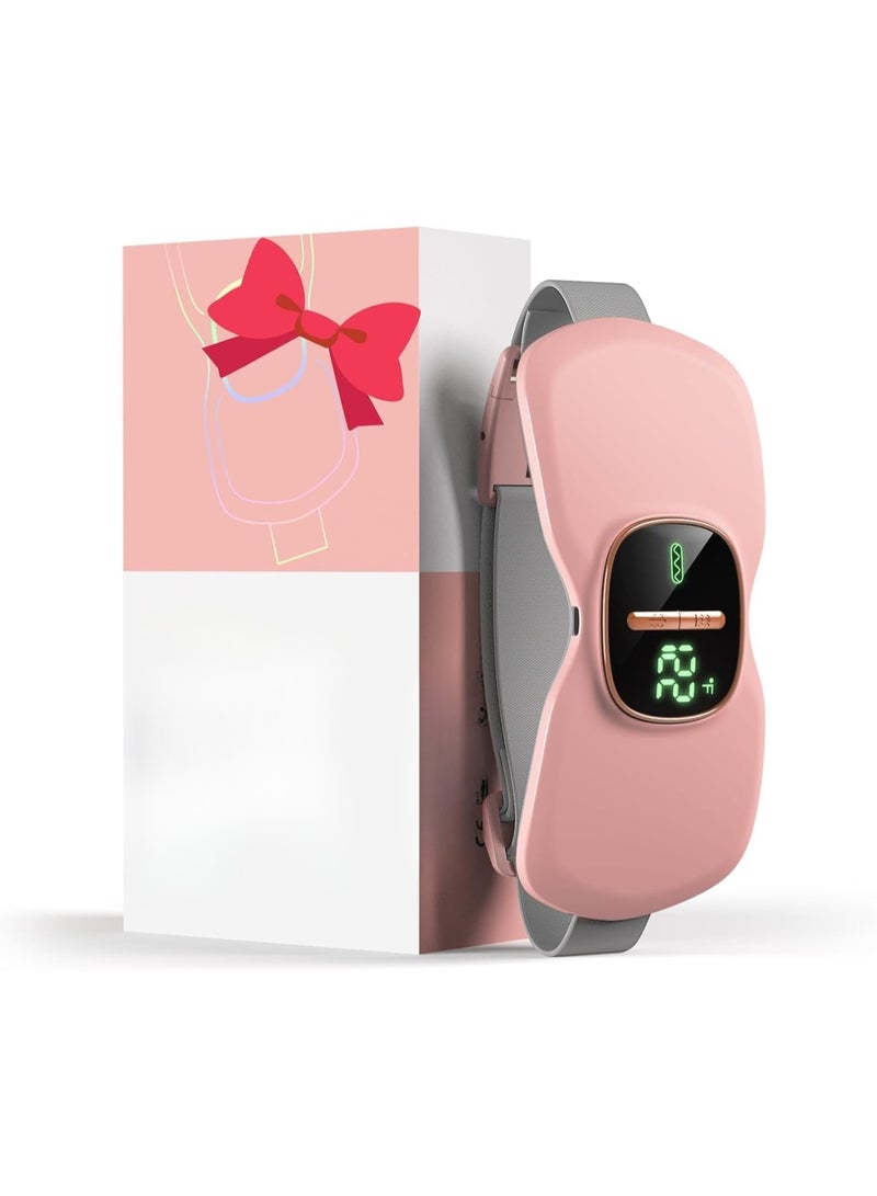 وسادة تدليك لتخفيف آلام الدورة الشهرية، جهاز تدليك لاسلكي محمول مع 3 أوضاع حرارة و3 أوضاع تدليك، شاشة LED أمامية وبطارية لتوفير الراحة للبطن والظهر - Image 1