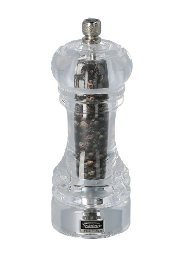 Trudeau Professional Adjustable Grind Acrylic Pepper Mill Clear 5.91 x 2.2 x 2.2 Inch 071348E - Image 1