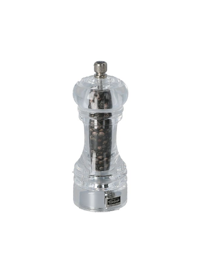 Trudeau Professional Adjustable Grind Acrylic Pepper Mill Clear 5.91 x 2.2 x 2.2 Inch 071348E - Image 2