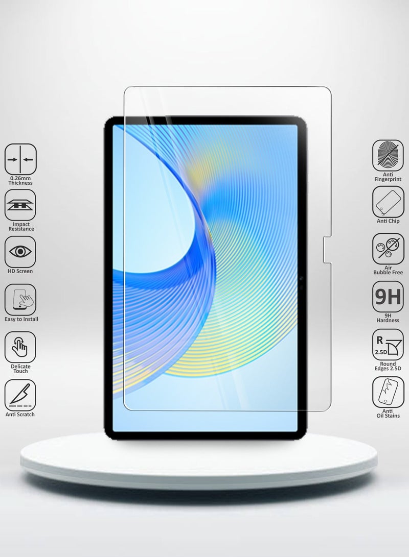 Techie واقي شاشة زجاجي مقوى عالي الدقة لجهاز Honor Pad X9 مقاس 11.5 بوصة 2023 - مضاد للانعكاس ومضاد للفقاعات وصلابة 9H 0.33 مم وحواف مستديرة وسهولة التركيب - Image 2