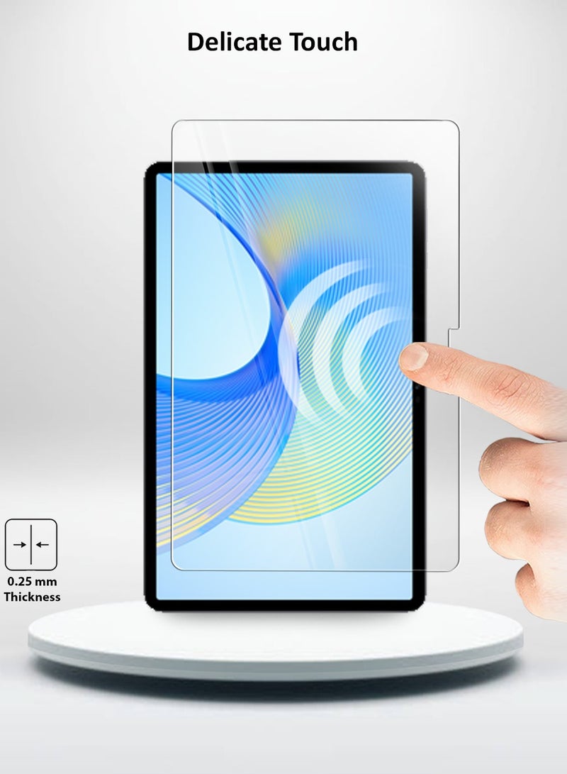 Techie واقي شاشة زجاجي مقوى عالي الدقة لجهاز Honor Pad X9 مقاس 11.5 بوصة 2023 - مضاد للانعكاس ومضاد للفقاعات وصلابة 9H 0.33 مم وحواف مستديرة وسهولة التركيب - Image 4