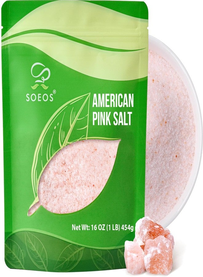 Soeos American Pink Salt, Fine Grain, 16oz (453g), Sea Salt, Curing Salt - Image 1