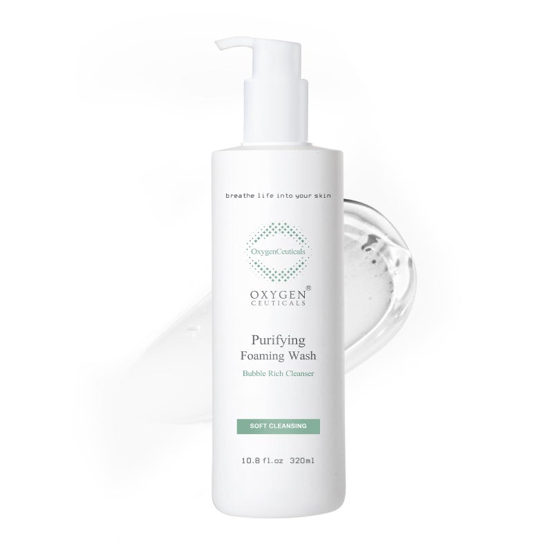 OxygenCeuticals Purifying Foaming Wash â€“ pH 5.0 Low Acidic Gel Cleanser, Mild & Refreshing Face Wash with Botanical Extracts Suitable for Daily Use. 10.8 fl.oz (320ml) - Image 1