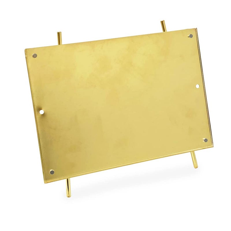 Isaac Jacobs Isaac Jacobs 5x7 Gold Magnetic Acrylic Metal Easel Frame 5x7 Horizontal Gold  - Image 1