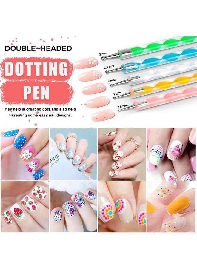 JOYJULY - Nail Art Design Tools 3D Nail Art Decorations Kit With Nail Art Brushes Dotting Tools Holographic Nail Art Stickers Nail Foil Tape Strips And Nails Art Rhinestones And Pickup Tweezers - Image 1