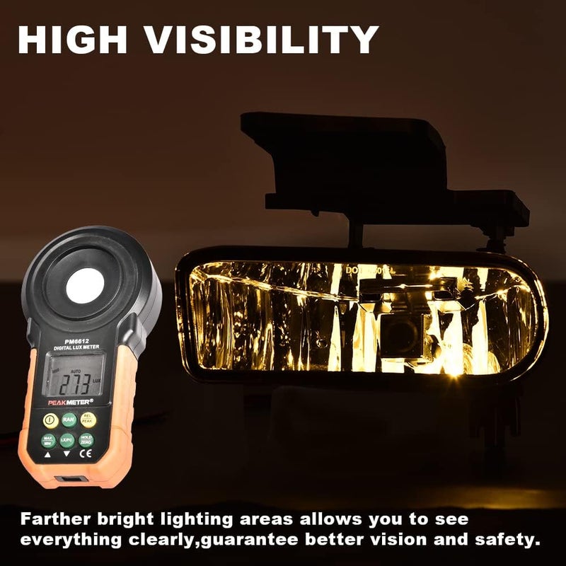 GPLUS G-PLUS Yellow Fog Lights Lamp for 1999-2002 Chevy Silverado 1500/2500 & 2000-2006 Tahoe/Suburban - Image 4