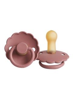 FRIGG Daisy Latex Baby Pacifier, 6-18 Months, Pack of 1, Size 2 - Powder Blush  - Image 1