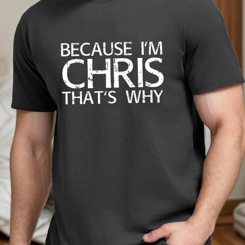 M Chris _S Print Tee Shirt Tees Men Casual - Image 5