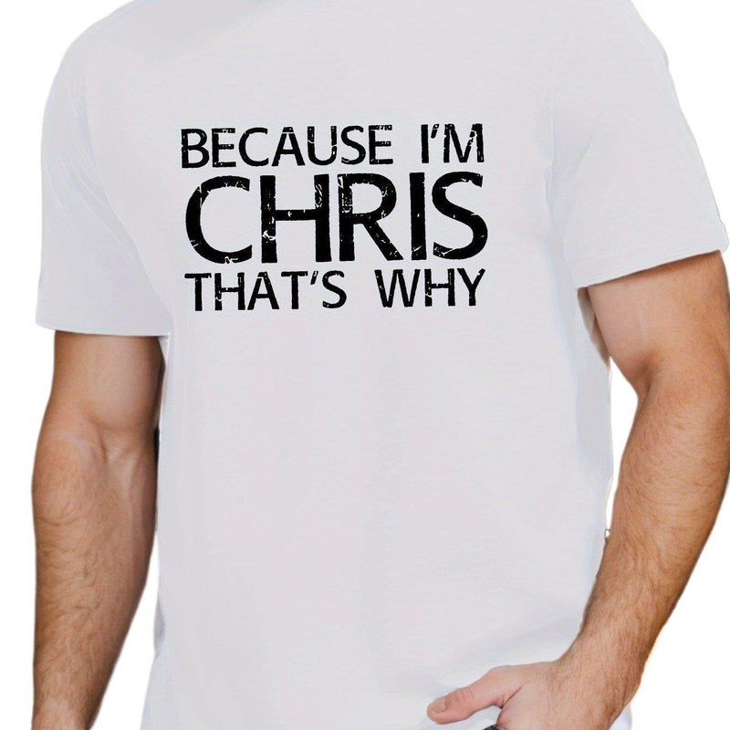 M Chris _S Print Tee Shirt Tees Men Casual - Image 4