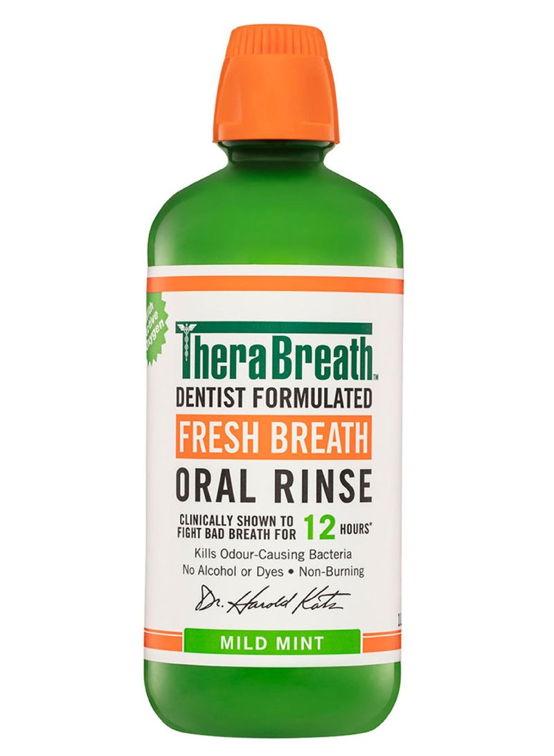 THERA BREATH ORAL RINSE 24HR.MILD MINT 473ML
