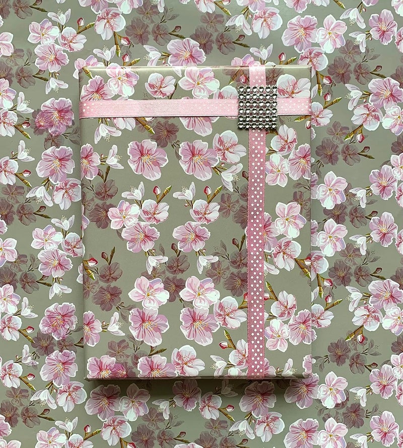 Dovetail Cherry Blossom Gift Wrapping Paper Sheet Pack of 10 - Image 1