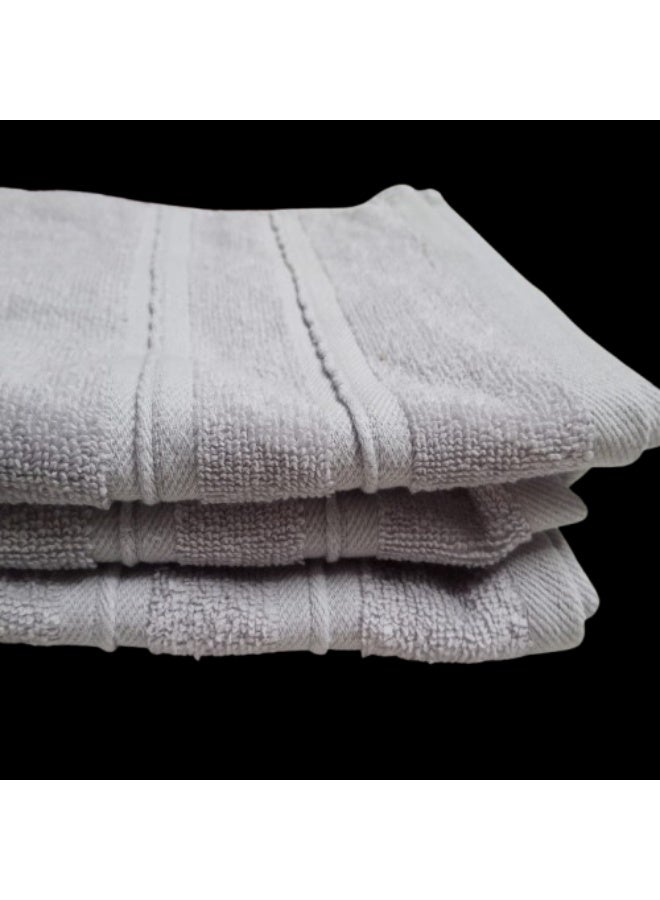 Cotton towels  40*60 cm  3 pieces  light gray - Image 3
