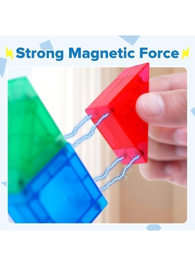 Mini Magnetic Tiles Travel Magnetic Blocks Building Toys, 700 Shapes 3D Magnet Tangrams Puzzle Montessori Toys for STEM Educational Activity for Kids 4-8, 8-12,Jigsaw puzzle - Image 4