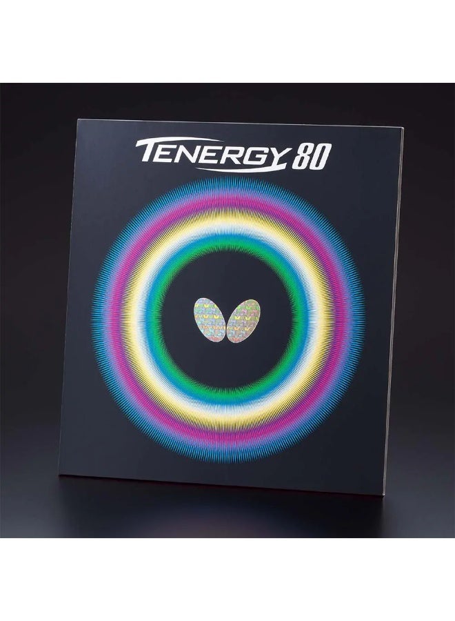 Butterfly Tenergy 80 Table Tennis Rubber - Black, 2.1mm - Image 1