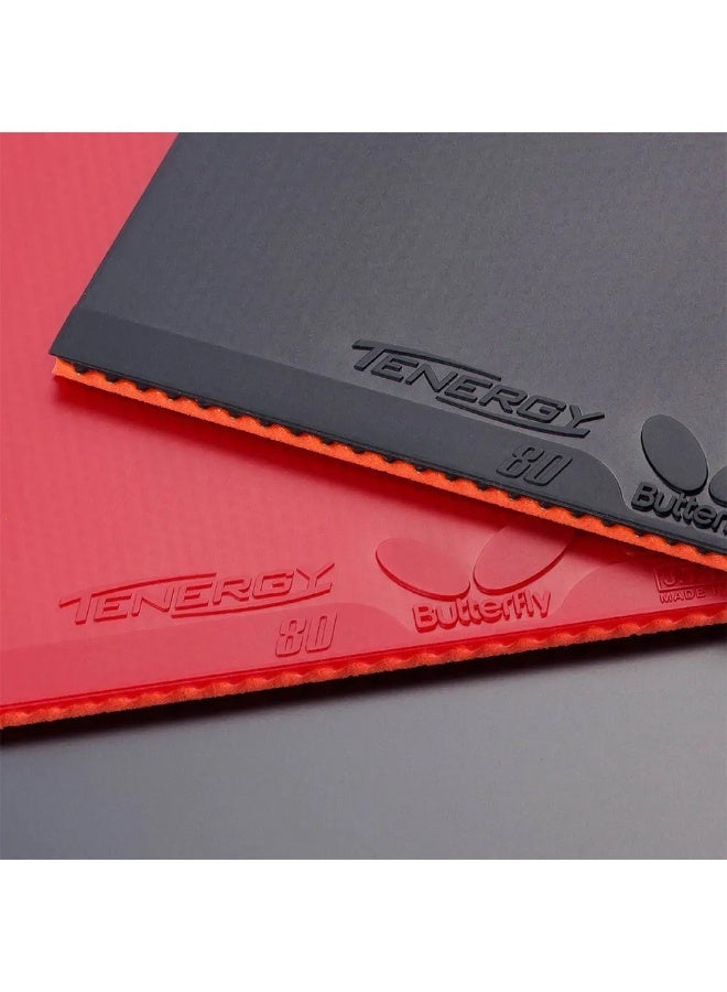 Butterfly Tenergy 80 Table Tennis Rubber - Black, 2.1mm - Image 2