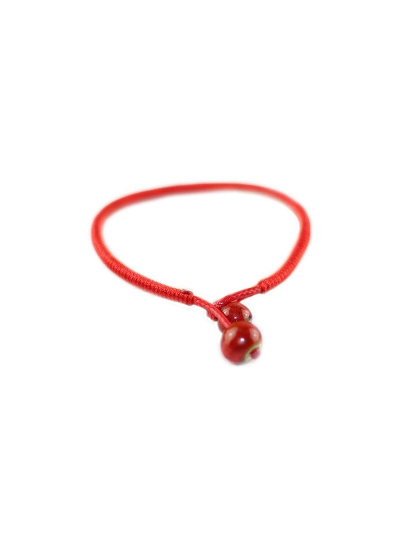 GGOOT Men Women Lucky Ceramic Bead Red String Bracelet Hand Braided Bangle New Released - Image 1