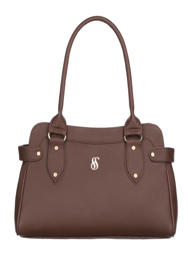 Fostelo Women's Jessy Stylish Satchel Tote Handbag for Women | Ladies Purse | Stylish Shoulder Bag | Gift For Women | Brown - Image 2