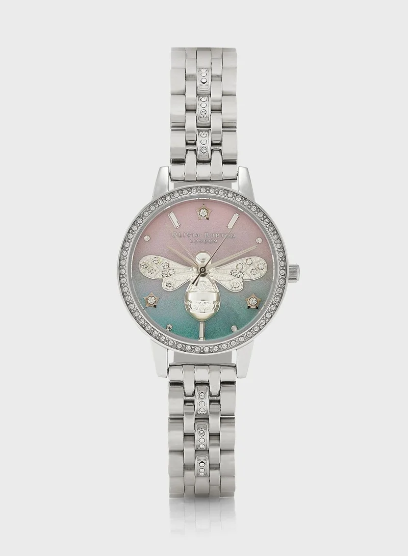 OLIVIA BURTON Sparkle Bee Steel Strap Analog Watch