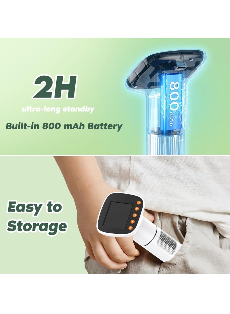 Kids Microscope Including 32GB SD Card and 12 Dspecimens Handheld Digital Microscope with 2 IPS Screen Take Pictures Videos Download to PC Mac 1000X Pocket Microscope - Image 4