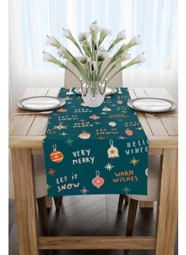 Cango Home Green New Year Themed Digital Printed Runner CGH213-RN  - Image 2
