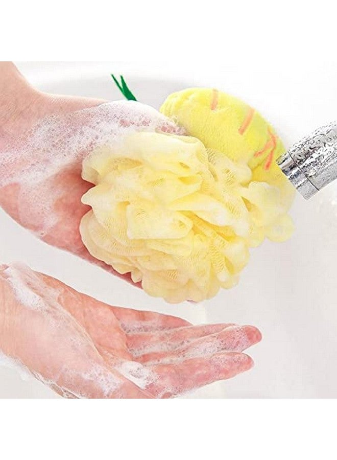 Trendegic Fruit design children baby cleaning body shower soft scrubber loofahs for women men and kids (multi pattern - 2 pcs) - Image 4