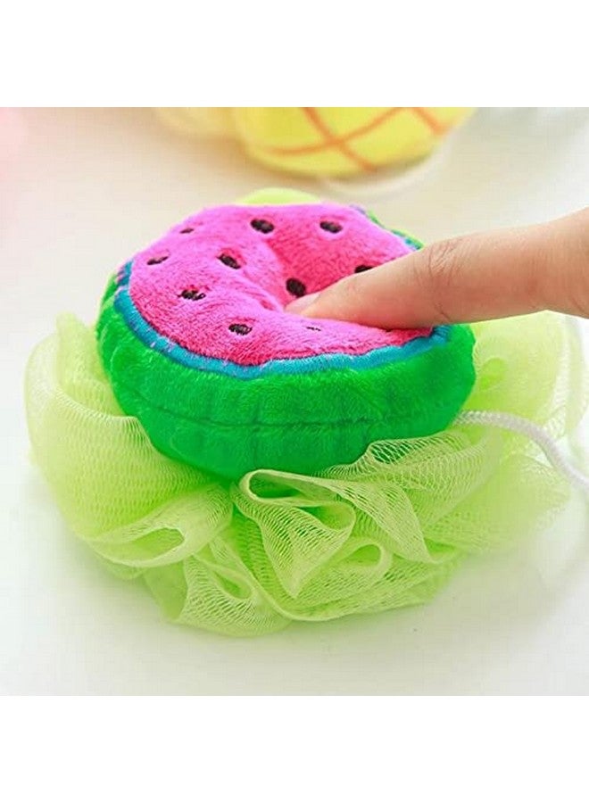 Trendegic Fruit design children baby cleaning body shower soft scrubber loofahs for women men and kids (multi pattern - 2 pcs) - Image 5