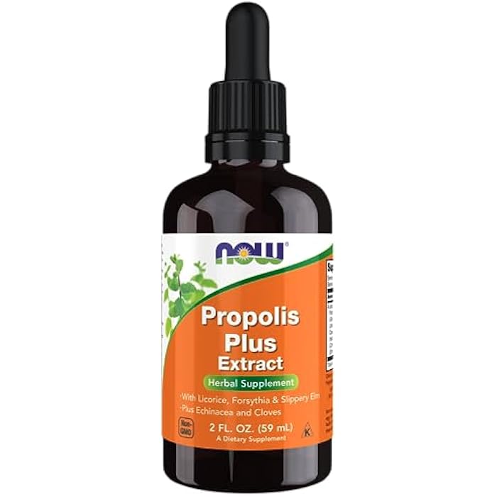 NOW Foods Supplements, Propolis Plus Extract Liquid with Dropper, Herbal Supplement, 2-Ounce - Image 1