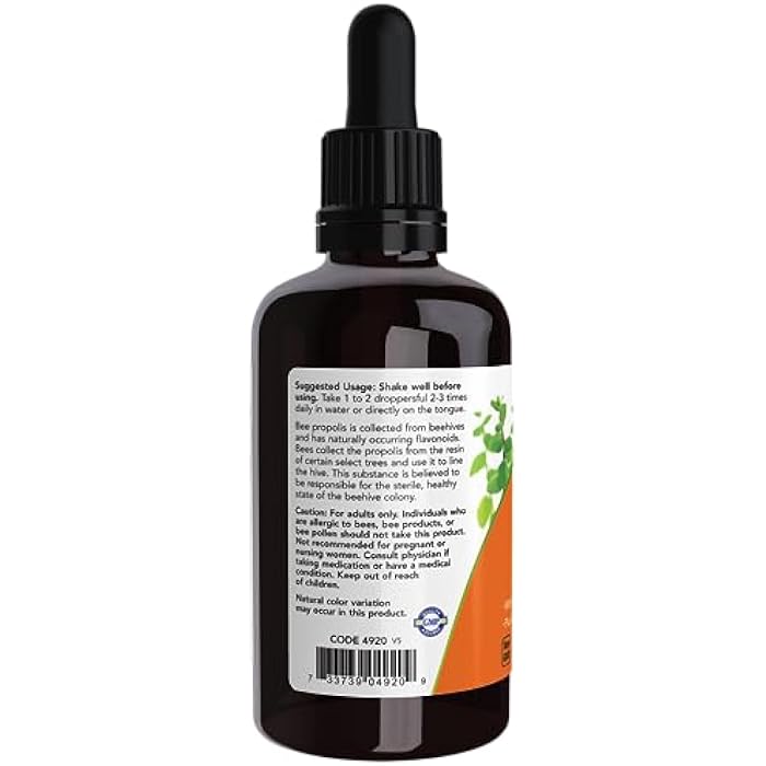 NOW Foods Supplements, Propolis Plus Extract Liquid with Dropper, Herbal Supplement, 2-Ounce - Image 3