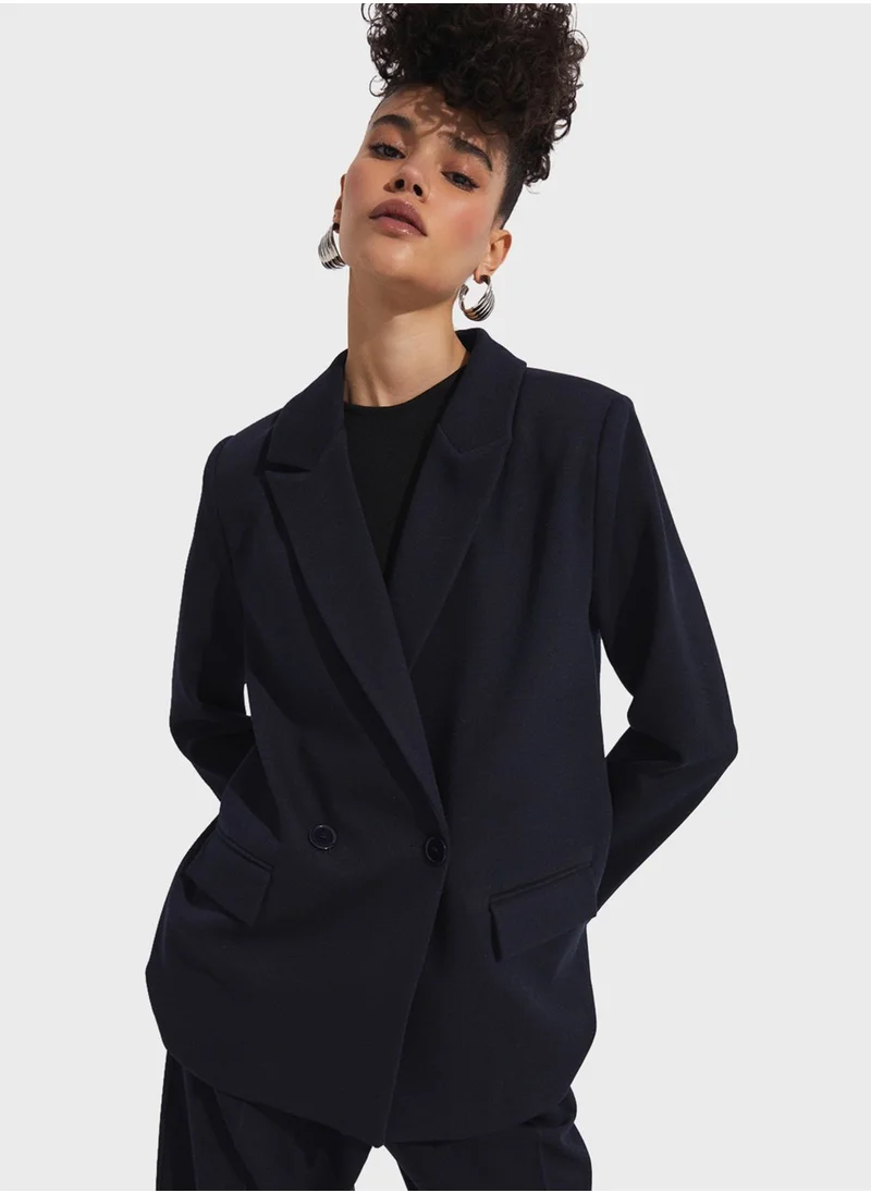 JUNE Pocket Detail Button Detail Jacket
