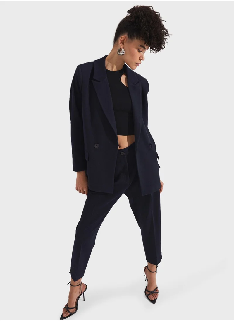 JUNE Pocket Detail Button Detail Jacket