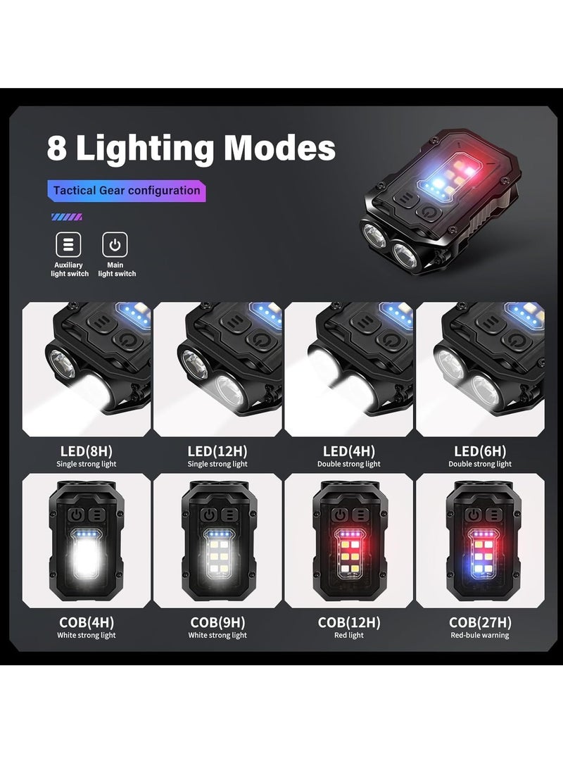 Mini Keychain EDC Flashlight Rechargeable, 1000 High Lumens Super Bright Flash Lights Small Portable Tactical Pocket Torch with Magnet and Clip, 8 Modes, USB C Ip x 65 Waterproof - Image 3