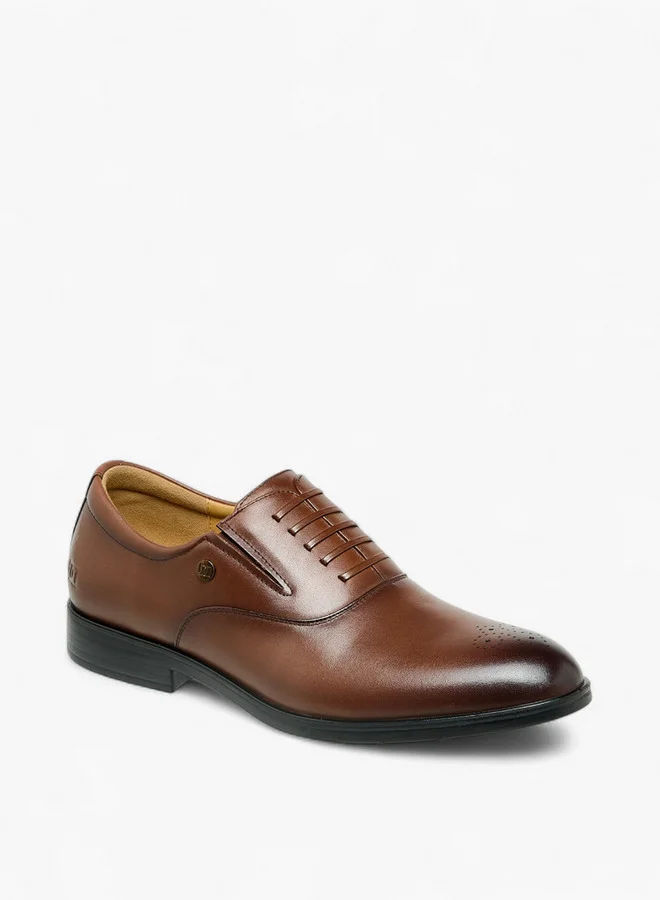 DUCHINI Men Slip-On Leather Oxford Shoes