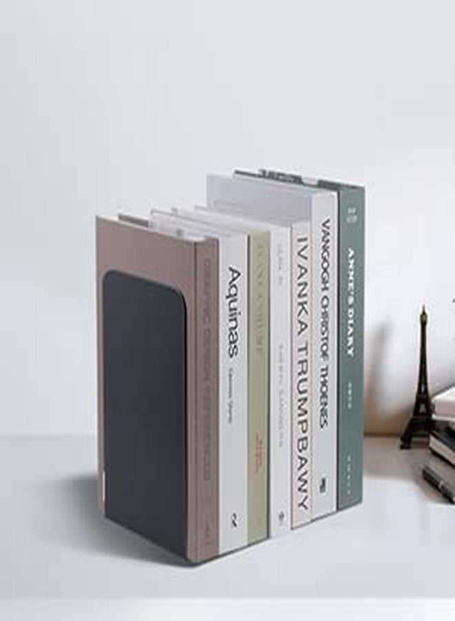 Moocci 3Pairs Metal Bookends - Tree Shadow Design, Fortune Tree and Resting Bird Design, Decorative Black Book Ends - Image 5
