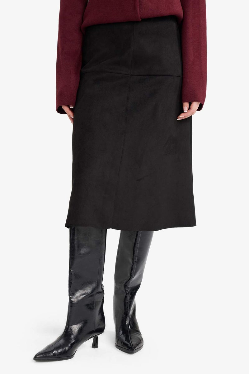 DeFacto A Cut Suede Skirt - Image 2