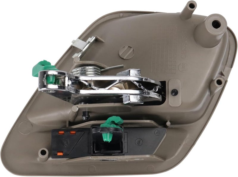 TRQ Passenger Side Interior Door Handle Pebble Beige Housing with Chrome Lever Compatible with 1999-2004 Jeep Grand Cherokee - Image 4