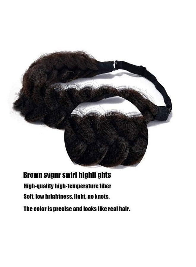 TOECWEGR Synthetic Hair Braided Headband Classic Wide Strands Wedding Disorderly Fluffy Braids Wig Band Women Beauty Accessory - Image 2