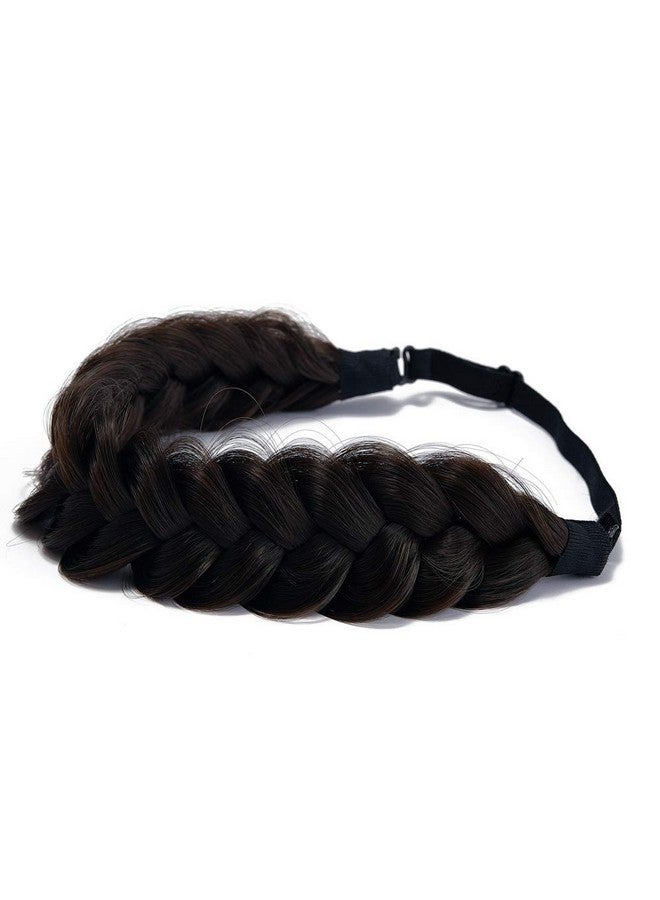 TOECWEGR Synthetic Hair Braided Headband Classic Wide Strands Wedding Disorderly Fluffy Braids Wig Band Women Beauty Accessory - Image 1