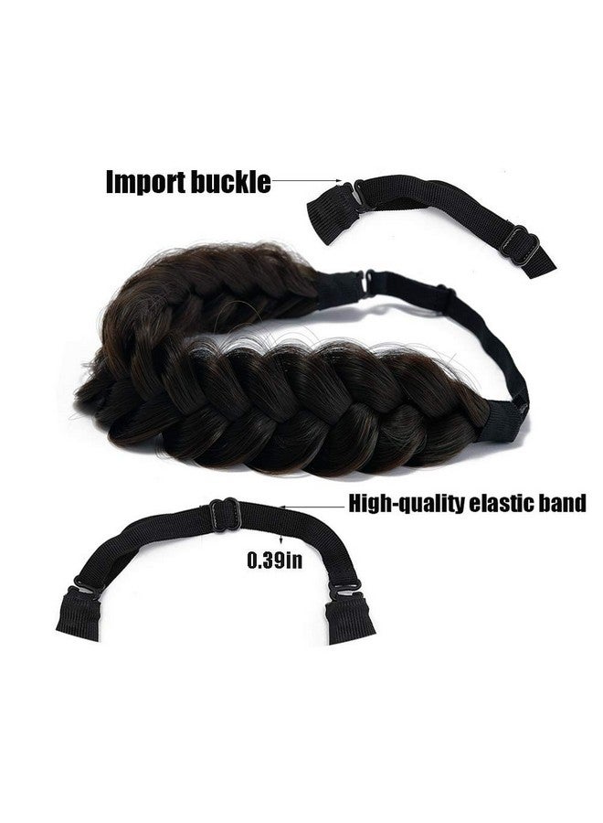 TOECWEGR Synthetic Hair Braided Headband Classic Wide Strands Wedding Disorderly Fluffy Braids Wig Band Women Beauty Accessory - Image 3