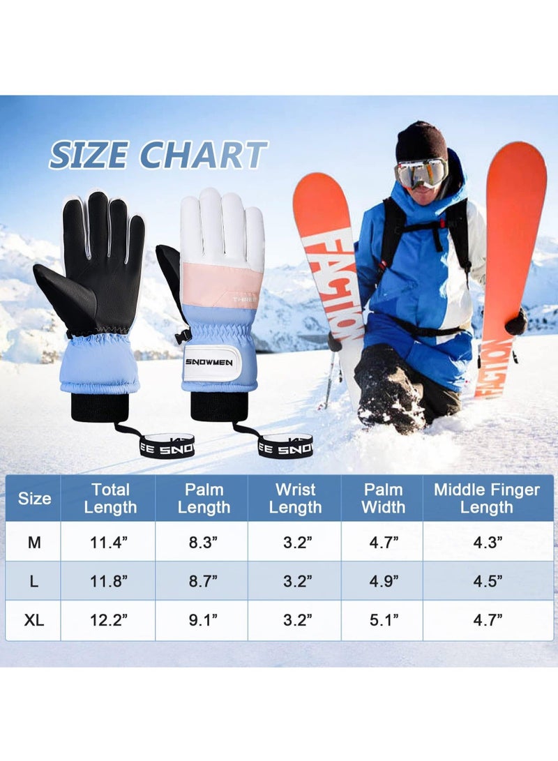 Captaintech Ski Gloves, Winter Gloves Snow Gloves for Cold Weather Snowboard Gloves Waterproof Thermal Gloves Touchscreen - Image 4