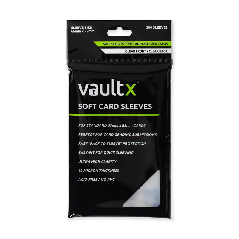 Vault X Trading Card Penny Sleeves, Soft, High Clarity, Collectible Card Games, TCG (200 Pack) - Image 1