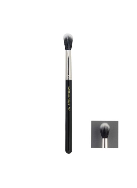 Bdellium Tools Professional Makeup Brush - Maestro Series 787 Duet Fiber Large Tapered Blending - With Soft Synthetic Fibers, For Controlled Lightweight Application (Black, 1pc)